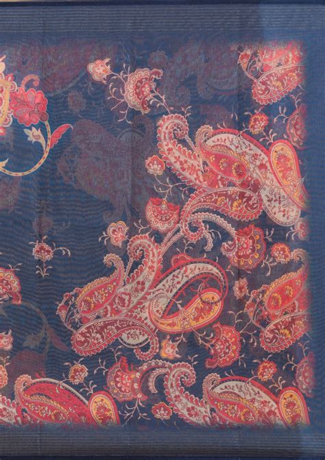 Buy Navy Blue Threadwork Semi Crepe Readymade Salwar Suit - Koskii