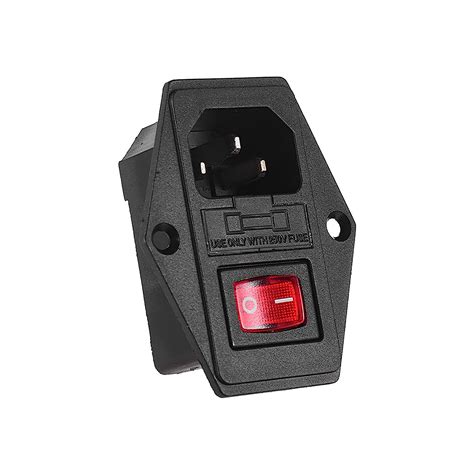 VinodRatna Inlet Module Plug Fuse Switch Male Power Socket 10A 250V ...