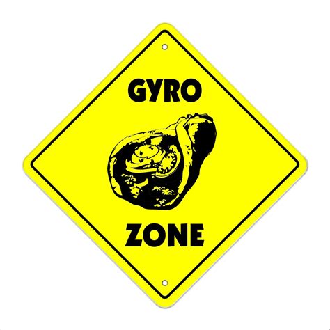 Gyro Crossing Sign Zone Xing | Indoor/Outdoor | 20" Tall Plastic Sign ...