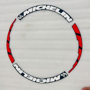 Auto MT Michelin RED-White Customized Permanent Rubber Tyre 3D Stickers ...