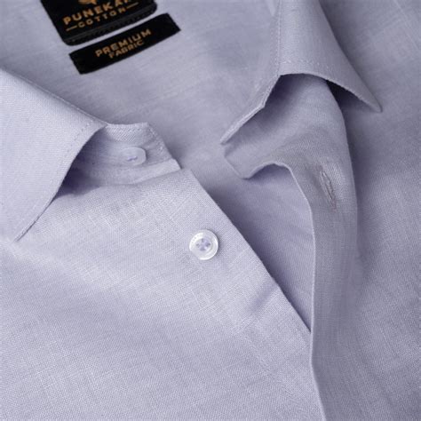 Lavender Color 60Lea Pure Linen Shirt For Men – Punekar Cotton
