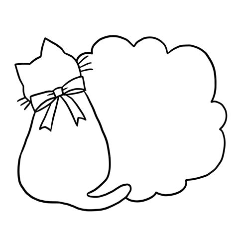 Kot rama kreskówka zwierzę ładny kawaii doodle kolorowanie strona ...