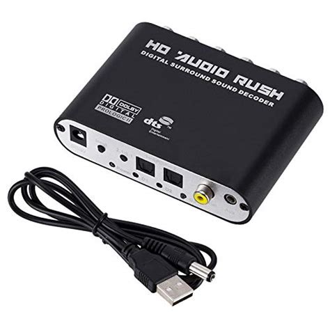 TEQIN Audio Decoder，SPDIF Coaxial to 5.1 Channel AC3/DTS Audio Decoder ...