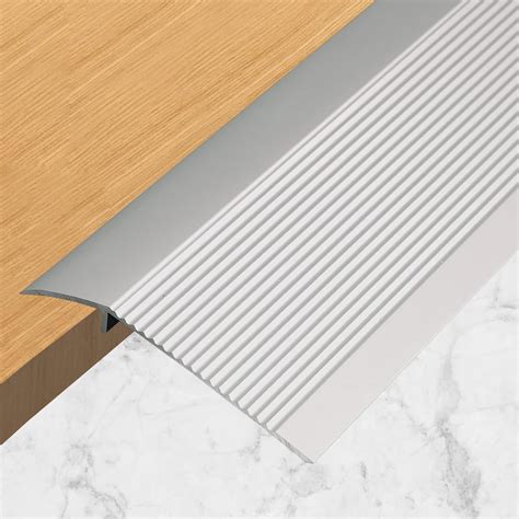 SAFEACET 4 inch Floor Transition Strip Wood to Tile, 36" Silver ...