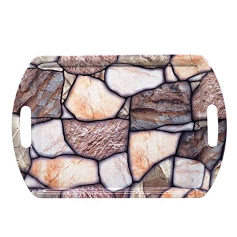 Bataniya Printed Design Melamine Serving Tray,Rectangle Shape Tray Set ...