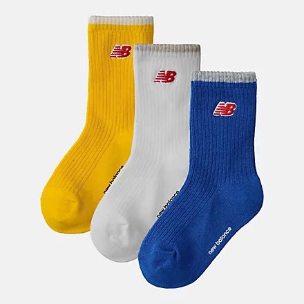 Kids Patch Logo Midcalf Socks 3 Pack - Joe's New Balance Outlet