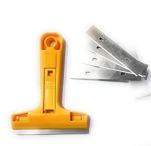 Ditya Crafts Plastic Scraper with 4 Pack Razor Blades for Removing Dry ...