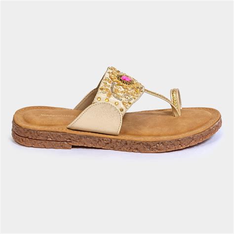 Women Embellished Ethnic One Toe Flats – Warehouse