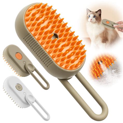 Amazon.com: Steam Brush for Cats, 2025 Upgraded 3 In 1 Cat Steam Brush ...