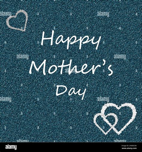 Happy Mother's day text message on blue textured background Stock Photo ...