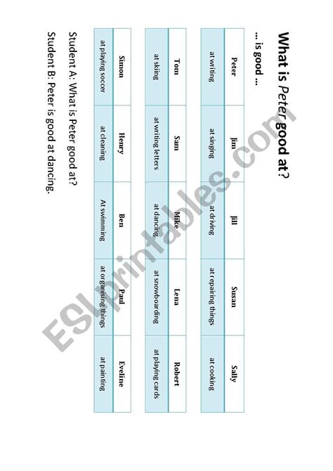 Be Good at Worksheet 的图像结果