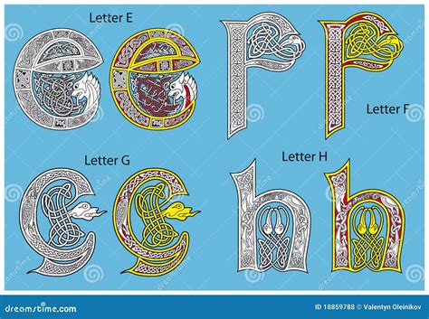 Ancient Celtic alphabet stock vector. Illustration of revival - 18859788
