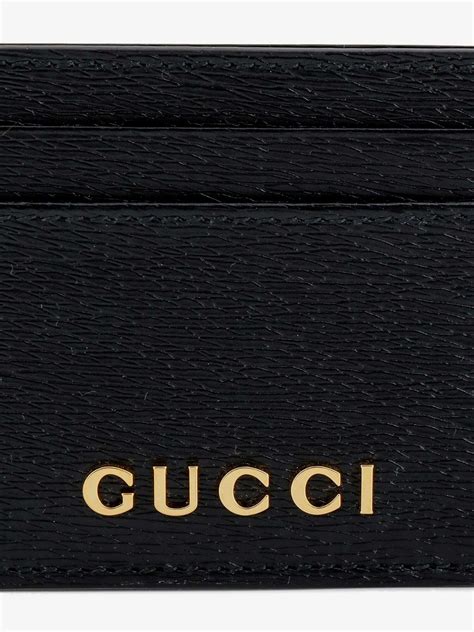 Gucci Card Holder Black Mens Gucci