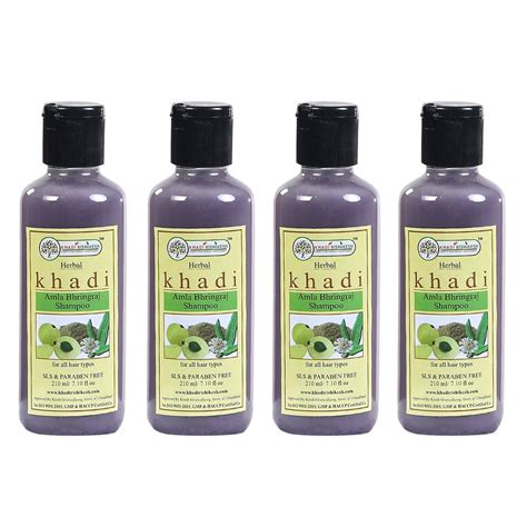 Buy Khadi Rishikesh Herbal Amla Bhringraj Shampoo Combo Set Pack Of 4 x ...