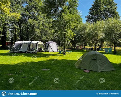Two Off The Ground Tents With Steps Leading Up Royalty-Free Stock Photo ...
