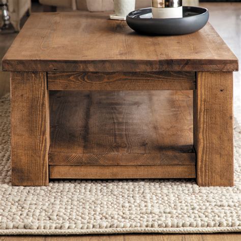 Coleridge Rustic Solid Wood Coffee Table with Storage