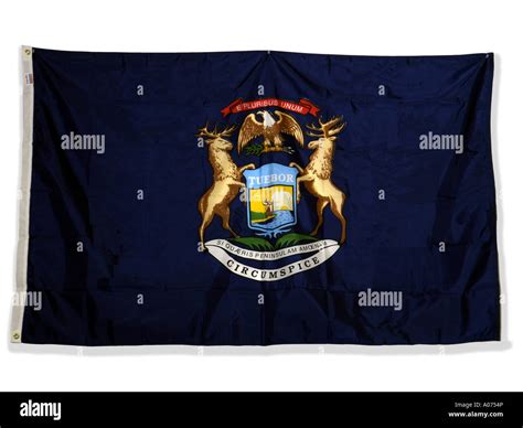 Michigan state flag hi-res stock photography and images - Alamy