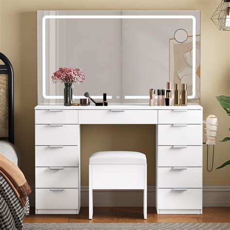 **FOR PARTS, READ NOTES** YITAHOME Makeup Vanity with LED Illuminated ...