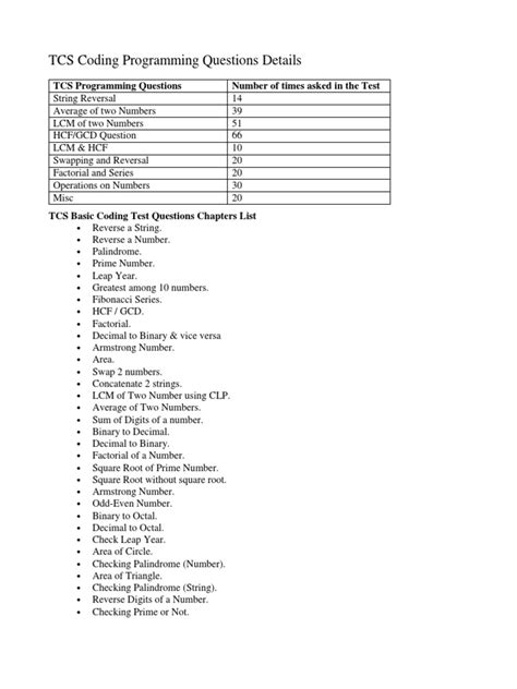 Image result for TCS Pra Python Coding Questions PDF