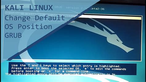 Update Grub Boot Loader using Kali Linux 2021.1 in dual boot mode and ...