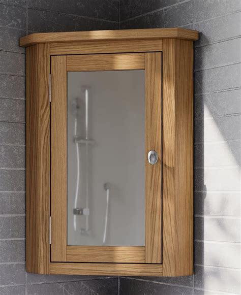 Wooden Corner Bathroom Cabinet – Rispa