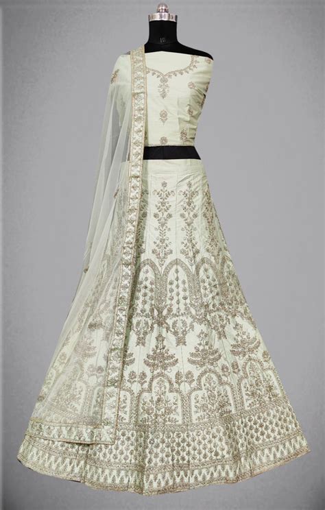Ynf 603 Cream Wedding Wear Lehenga Collection