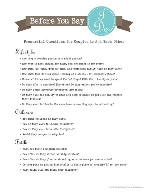 Free printable marriage questionnaire, Download Free printable marriage ...