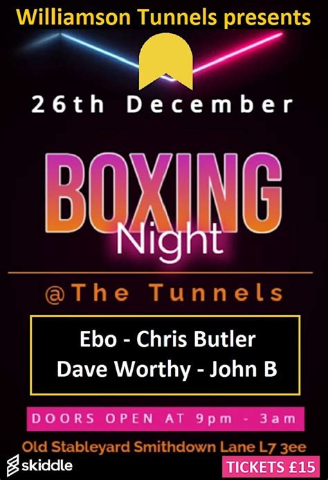 Williamson tunnels presents boxing night at the Tunnels, Williamson ...