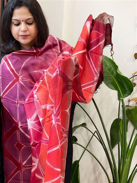 Cotton Silk Clamp Dyed Dupatta - Masakalee