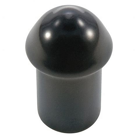 Black, Shore A: 60-70, Vinyl Cap with Flange - 60NE01|VCF-312-8 ...