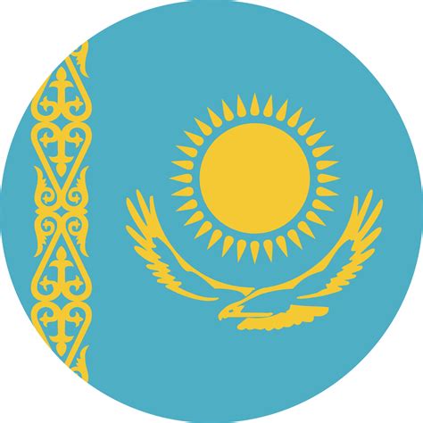 Circle flag of Kazakhstan. 11571249 PNG - resources of kazakhstan