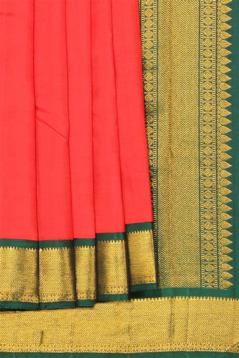 Arani Silk Red Saree – Kalanjali