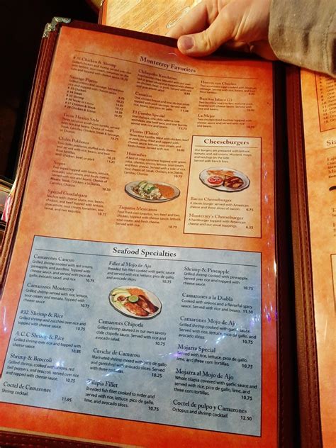 Menu at Monterrey Mexican Restaurant #29, Greensboro