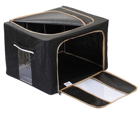 Heart Home Steel Frame Storage Box/Organizer For Clothing, Blankets ...