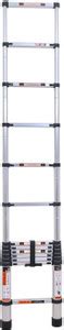 QUALIS 12.5 FT. Aluminium Foldable &Extended Telescopic Ladder 13-Steps ...