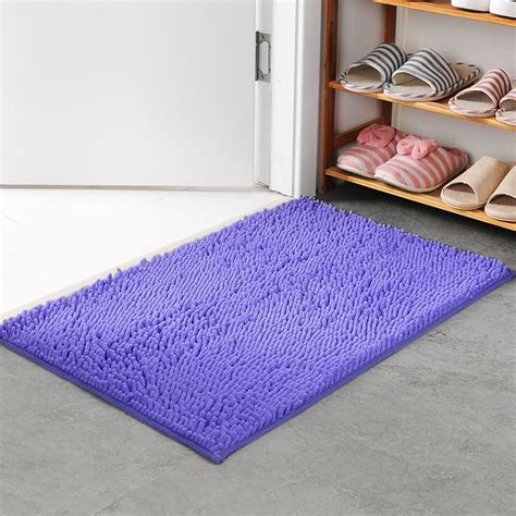 RUseeN Navy Blue Bathroom Rugs â Thick Chenille Bath Mats for Bathroom ...