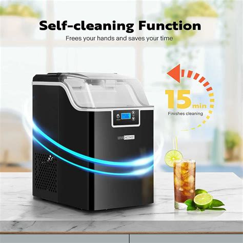 VIVOHOME Nugget Ice Maker Countertop, Portable Pebble Ice Maker Machine ...