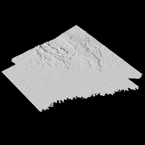 USA State of Arkansas Topographic Map - 3D Terrain by Codingry
