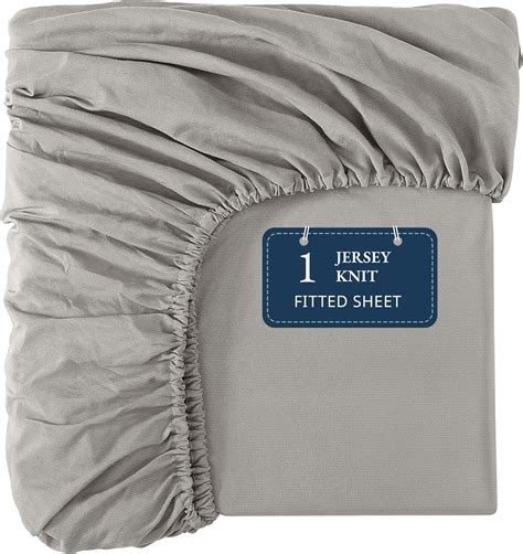 Amazon.com: Lane Linen Twin Fitted Sheet Only - 4 Way Stretch Knitted ...