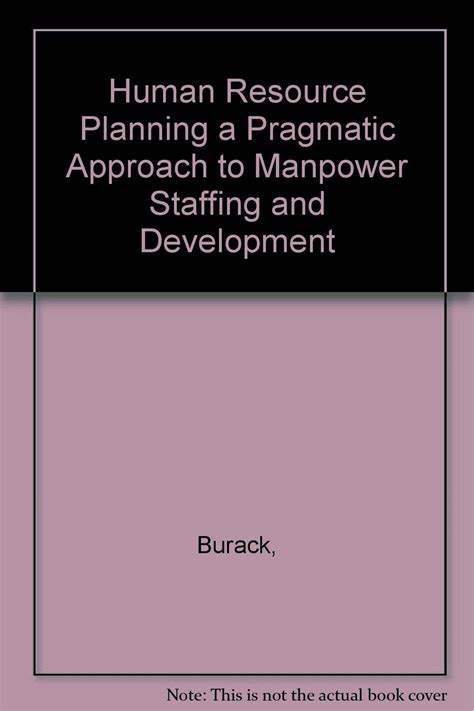 Buy Human Resource Planning a Pragmatic Approach to Manpower Staffing ...