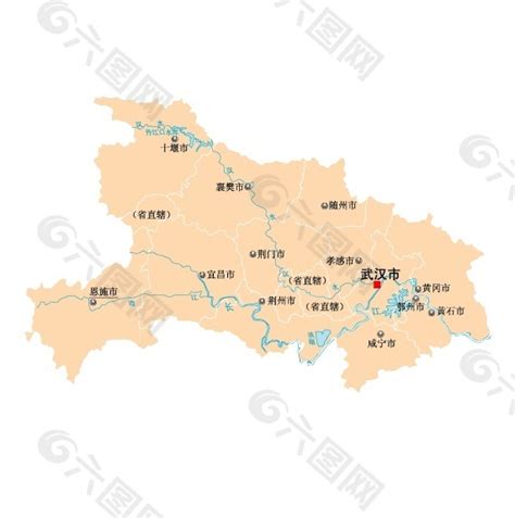 中国湖北地图免费下载素材免费下载(图片编号:3862637)-六图网