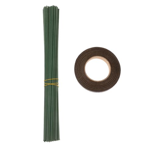 FESTFENDS 100 x Flower Arrangement Supplies Wire Flower Stems for ...