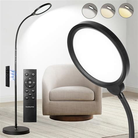YOPSTAR LED Floor Lamp, Reading Light, Bright Modern Tall Lamp, 3 Color ...