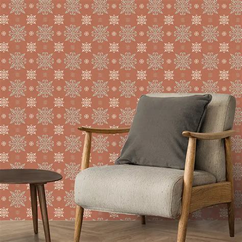 Ragoli Beautiful Room Wallpaper in Rust Color | Life n Colors