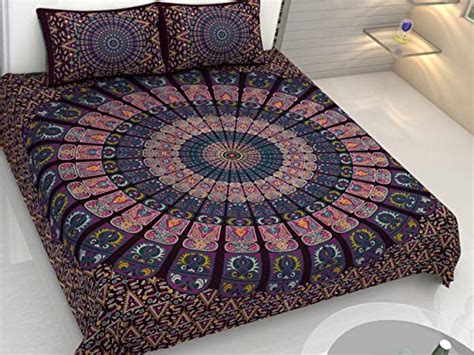 Handloom Palace Mandala Double Bed Sheets with 2 Pillow Covers (HPBD 14 ...