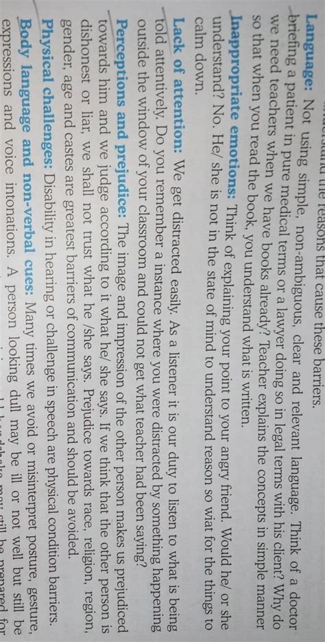 Explain any 5 factors causing communication barriers - Brainly.in