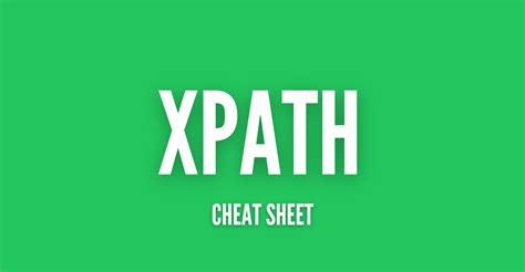 Image result for XPath Cheat Sheet PDF