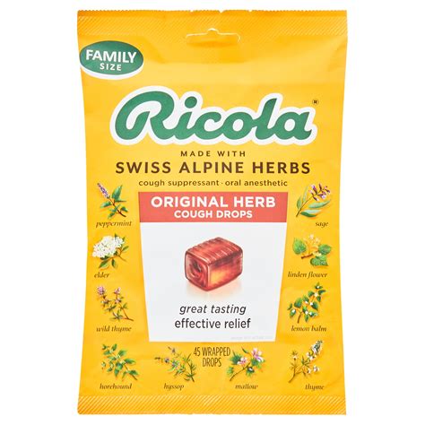 (2 pack) Ricola Original Herb Soothing Cough Drops - Throat Relief ...
