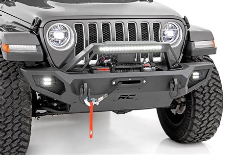 Rough Country Front Bumper for Jeep Wrangler JK/JL & Gladiator JT - 2008, 2015-2019 Models ...
