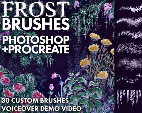 Frosted Brushes for Digital Drawing by MaddyBellwoar - Etsy | Procreate ...